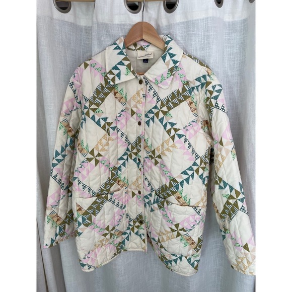 Universal Thread Jackets & Blazers - Universal Thread Patchwork Print Quilted Jacket Large Buttonfront Cottagecore
